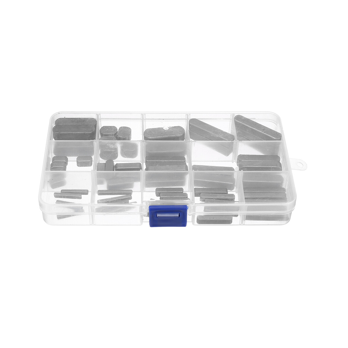 60pcs SAE Keystock Bar Assortment Lock Pulleys Gears Square Key Stock