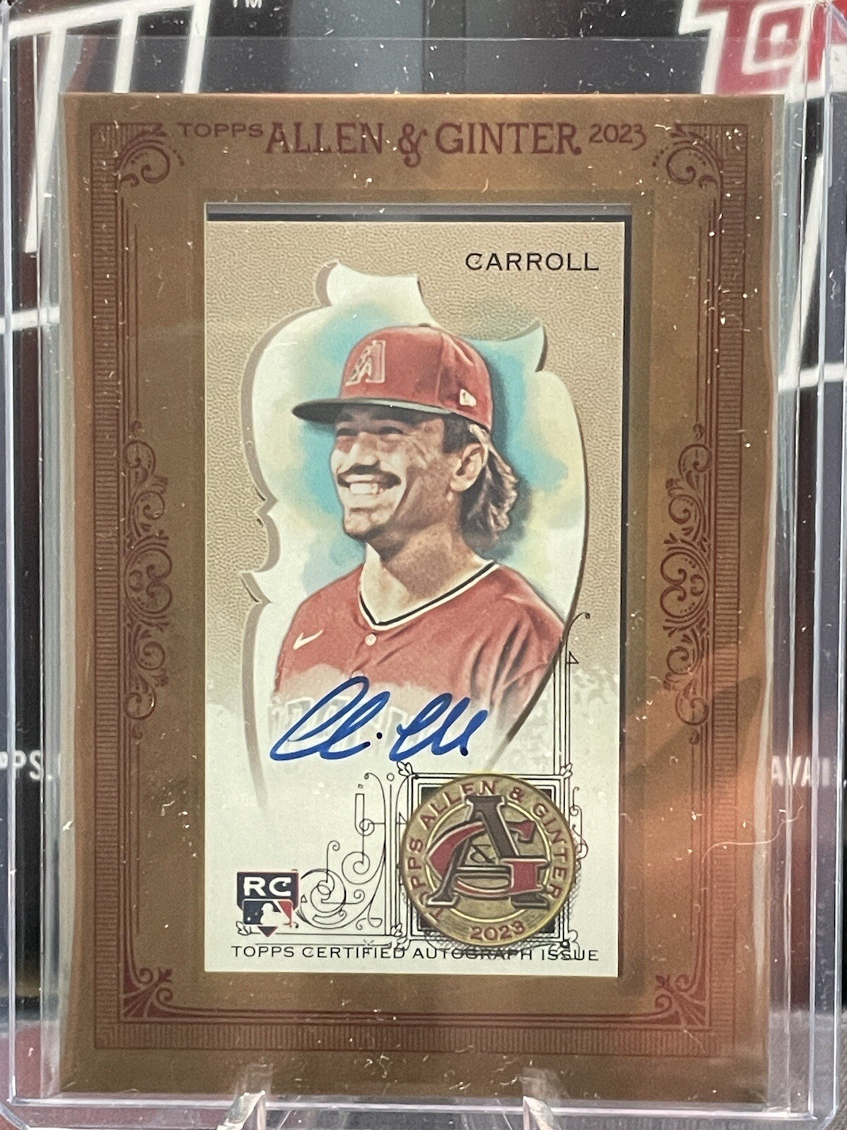 2023 Topps Allen and Ginter Corbin Carroll RC Framed Mini Auto MA-CC SP On Card