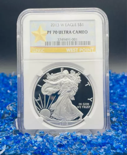 Mint! Proof 2013 W $1 Silver Eagle NGC PF70 UC Original West Point Gold Star