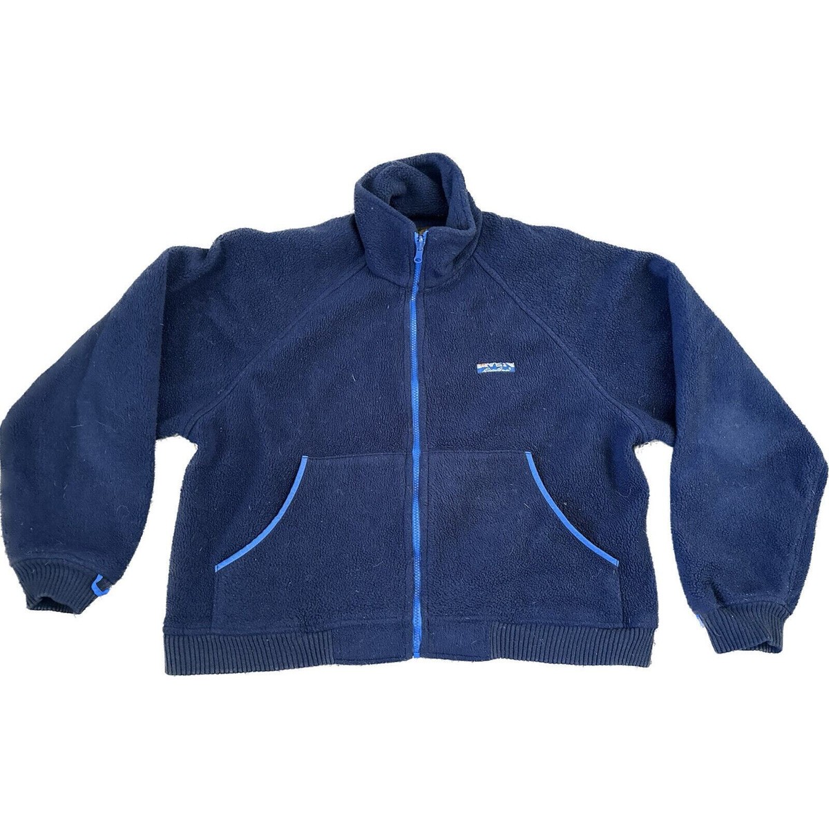 Eddie Bauer USA製80sウールジャケット Lサイズネイビー最終価格 Vintage 80s EDDIE BAUER Colorado Blue Large Full Zip Heavy Fleece
