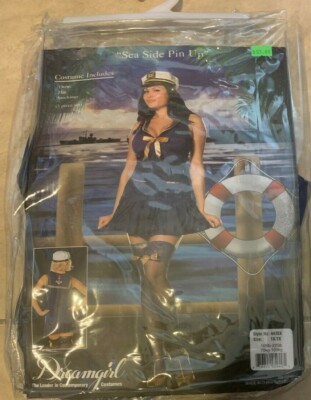 Dreamgirl Sea Side Pin Up Sexy Sailor Dress Costume NEW Plus Size 1x 2x