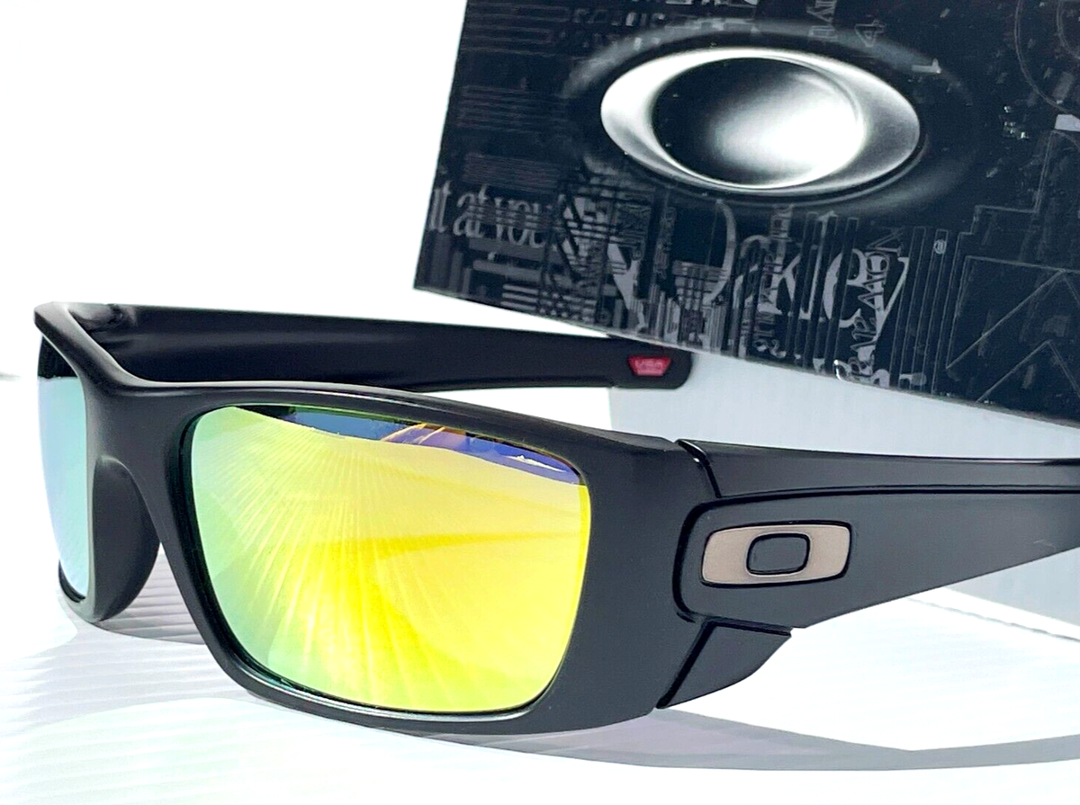NEW Oakley FUEL CELL Matte Black POLARIZED Galaxy Fire Gold Lens