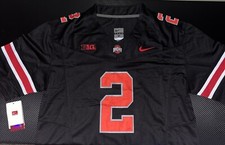 BLACKOUT Caleb Downs Ohio State OSU Jersey Buckeyes Stitched 2 FUSE Stitched