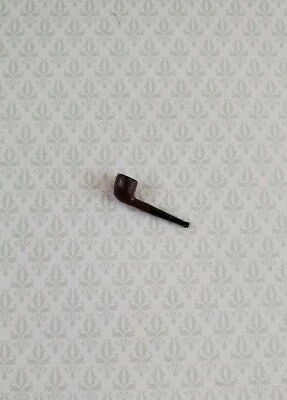 ISLAND CRAFTS Dollhouse Miniature Smoking Pipe Classic Style Painted Metal 1:12 Scale