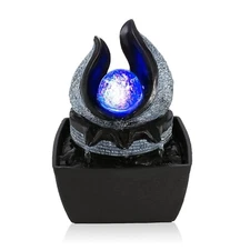 WICHEMI Indoor Fountain Tabletop Fountain Mini Waterfall Fountains Relaxation...