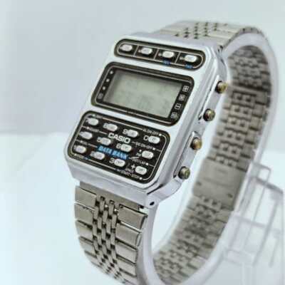 Vintage Casio CD-401 Data Bank Calculator Watch For Parts Or