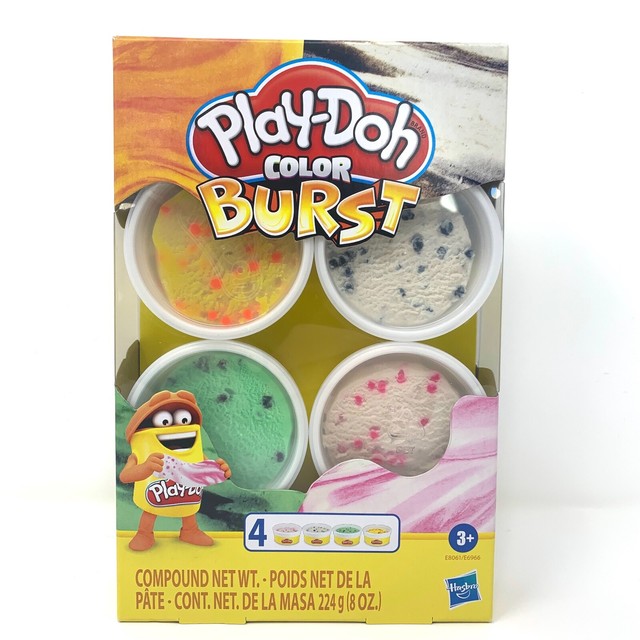 4 colours play doh ice cream