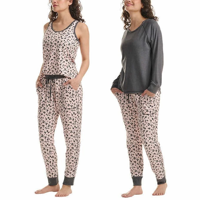 Nuevo con etiquetas Live Love Lounge conjunto de pijama de salón rosa de 3 piezas para mujer talla XL $75 FFF029 Foto 4 de 4