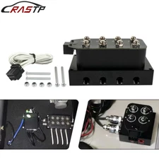 1/4"4-Corner Block Manifold Solenoid Valve 300PSI Air Valve Bag/Ride Suspension