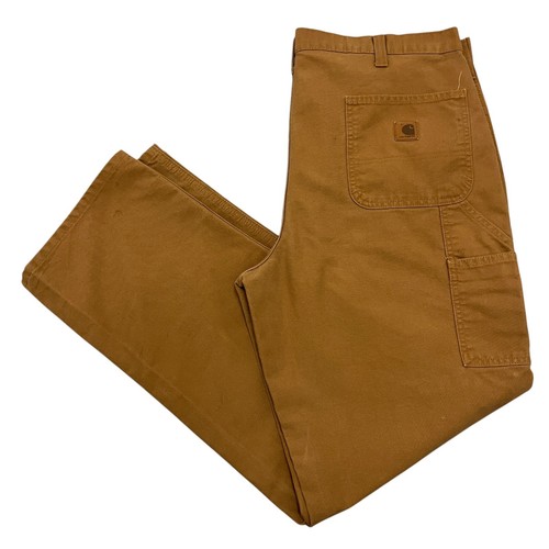 Carhartt Carpenter Trousers Loose Fit Brown Mens 40W 33L Duck Canvas