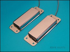 Ultra Thin Japanese Teisco style Chrome Top Mount Guitar Pickup Set EZPZ PARTS
