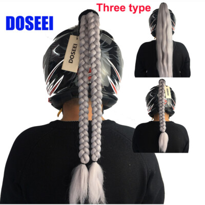 1 pcs Helmet Braids / Ponytail Motorcycle Helmet Wig Punk ...