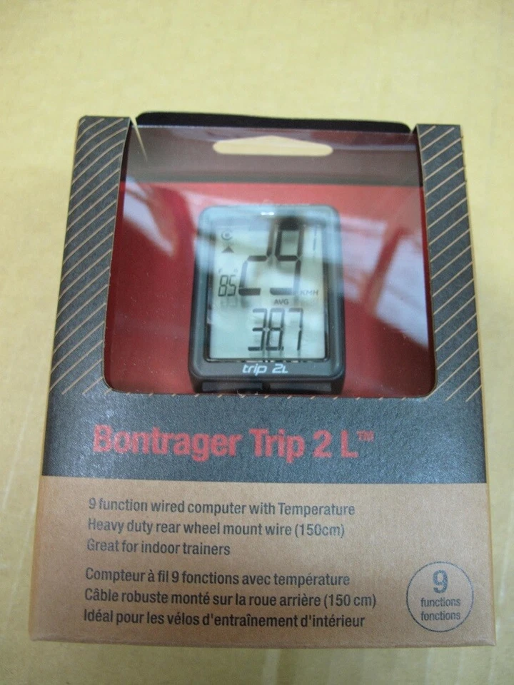 Bontrager Trip 2 L Wired Cycling Computer Speed Odometer Dual Wheel Size - Image 4 of 4