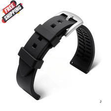 18mm 20mm 22mm Soft Silicone Watch Band Divers Replacement Strap Quick Release