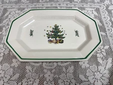 Nikko - Christmastime - Octagonal Platter Serving Tray - 13 1/4"