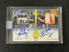 2021 EMINENCE PEYTON MANNING JOHN ELWAY DUAL PATCH AUTO /10 LAUNDRY TAG