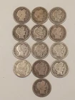 13 Different Barber Dimes, G-VG+, 1893 - 1916, Undamaged
