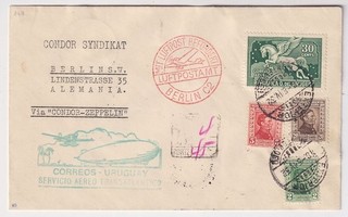 Uruguay Zeppelin cover to Berlin 1932