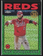 2021 Topps Nick Castellanos 1986 Topps Baseball 35th Chrome Green Refractor #/99