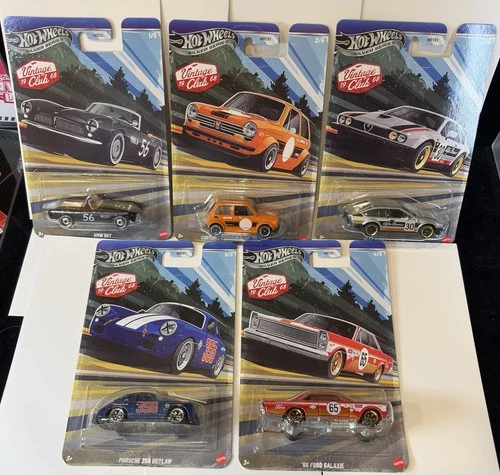 Brand New 2026 Hot Wheels Vintage Club 68 Silver Series Complete Set