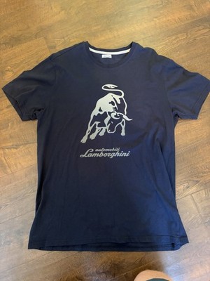 Official Automobili Lamborghini Men's Big Bull T-Shirt - Navy Blue - Size XXXL