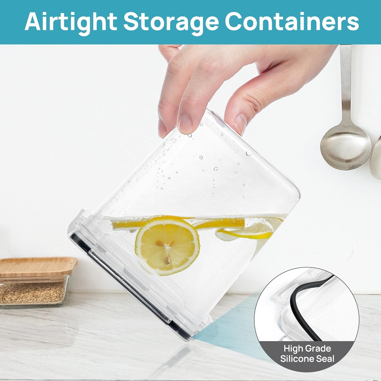 Airtight Food Storage Containers with Lids, Vtopmart 24 pcs Plastic Kitchen and 