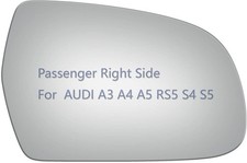 Side Mirror Glass Fit for Audi A3 A4 A5 Quattro, RS5 S4 S5 Passenger Right Side