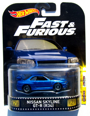 HOT WHEELS 2017 RETRO ENTERTAINMENT Fast & Furious Nissan Skyline