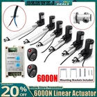 US Linear Actuator 6000N 1320lbs Lift Heavy Duty 12V Motor &Controller &Brackets