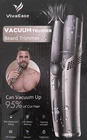 VivaEase IPXC Vacuum Beard Trimmer Waterproof Cordless Digital Display