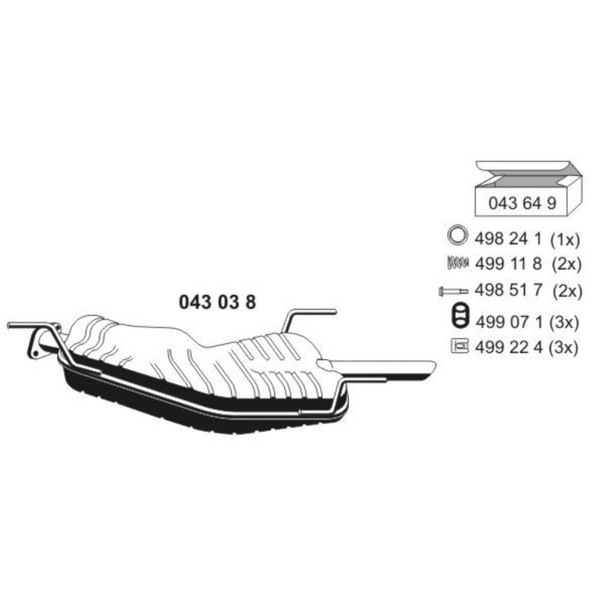 Ernst EndschalldäMpfer SchalldäMpfer FüR Opel Vectra B 1.6I 16V 1.8I 2.0I 2.2I-image