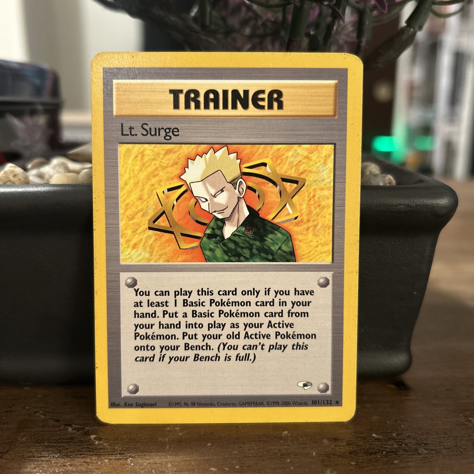 Lt. Surge - 101/132 - Pokemon Card Gym Heroes Rare Trainer - LP