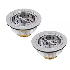 Post Style Kitchen Strainer with Waste Disposal Flange and Stopper Drain Set, Po