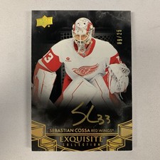Sebastian Cossa 09/25 Gold Auto 2024-25 Upper Deck The Cup Detroit Red Wings 306