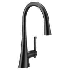 Moen 9126BL Kurv Matte Black Pulldown Faucet w/ Power Boost  Reflex