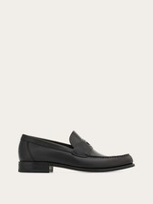 FERRAGAMO MEN'S BLACK CALF LEATHER LOAFERS MSRP 870