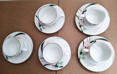 5 Sets Sango Jolie (253319) By Hyon Yi  Coffee / Tea Cups & Saucers Vintage