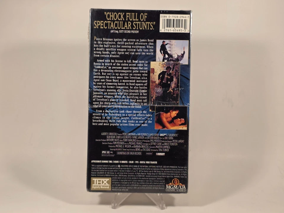 James Bond Golden Eye VHS Video Tape 1995  MGM Widescreen NEW/SEALED Watermarks! Foto 2 de 4