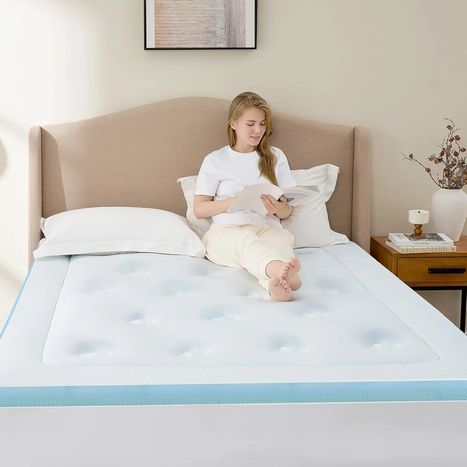 Memory Foam Mattress Pad Topper King King Size Mattress Topper Viscose Derived