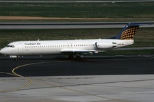 MO1392   Aircraftslide/Dia   Contact Air   Fokker 100     D-AFKE  "not cut"