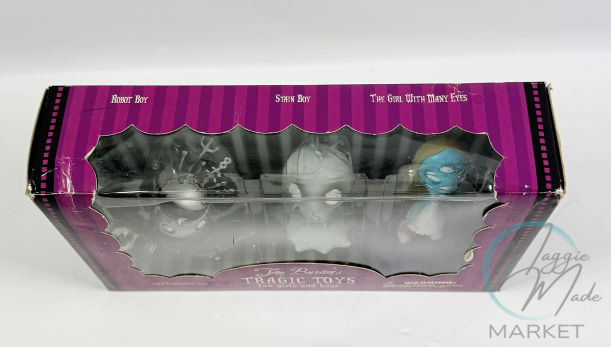New Tim Burton's Tragic Toys for Girls and Boys Complete THREE-Box