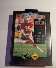 Sports Talk Football '93 Jo Montana Football Sega Genesis TESTED Combine Ship