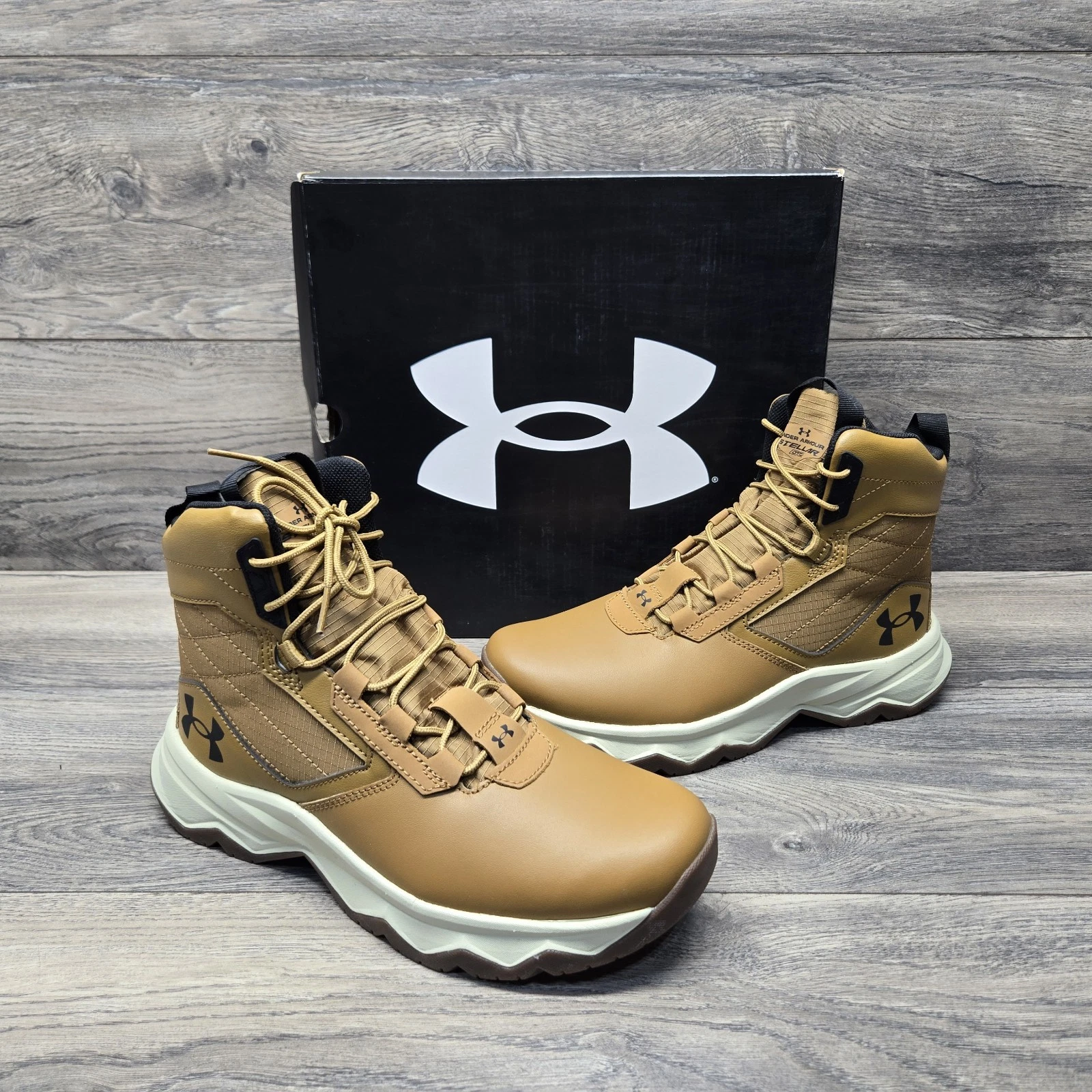 Under Armour Men's UA Stellar G2 6" Tactical Hiking Boots Brown Lightweight New