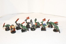 Warhammer 40k - 9 Ork Choppa Boyz, 1 Nob 79-81 
