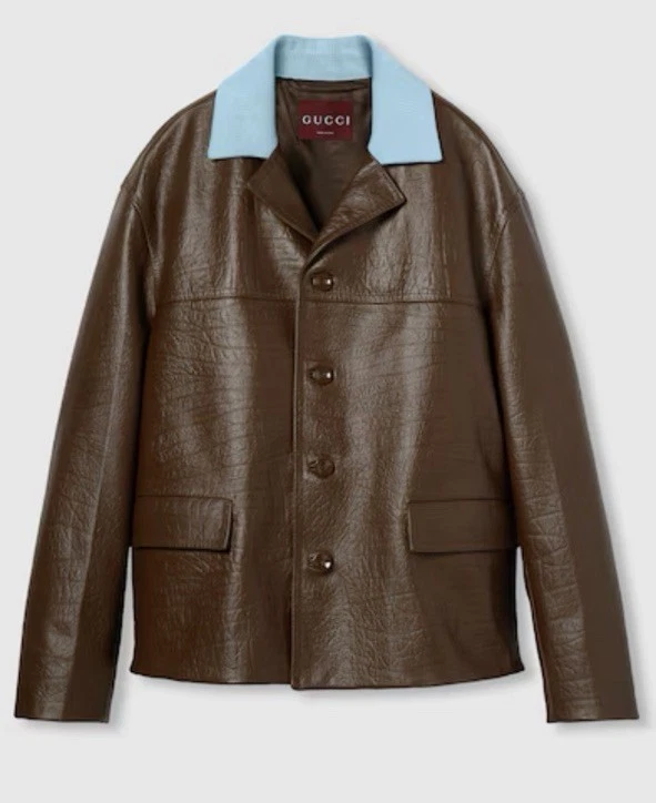Gucci Leather Outer Shell Brown Coats, Jackets & Vests for Men for