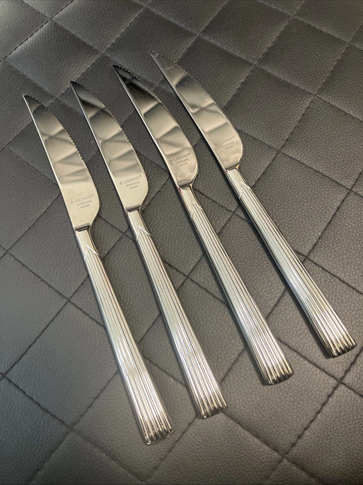 NEW Lenox Brentwood 18/10 Stainless Serrated Steak Knives Set 15 Pieces