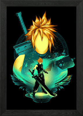 Cloud Strife - Final Fantasy VII Framed Wall Art Poster Canvas Print Picture