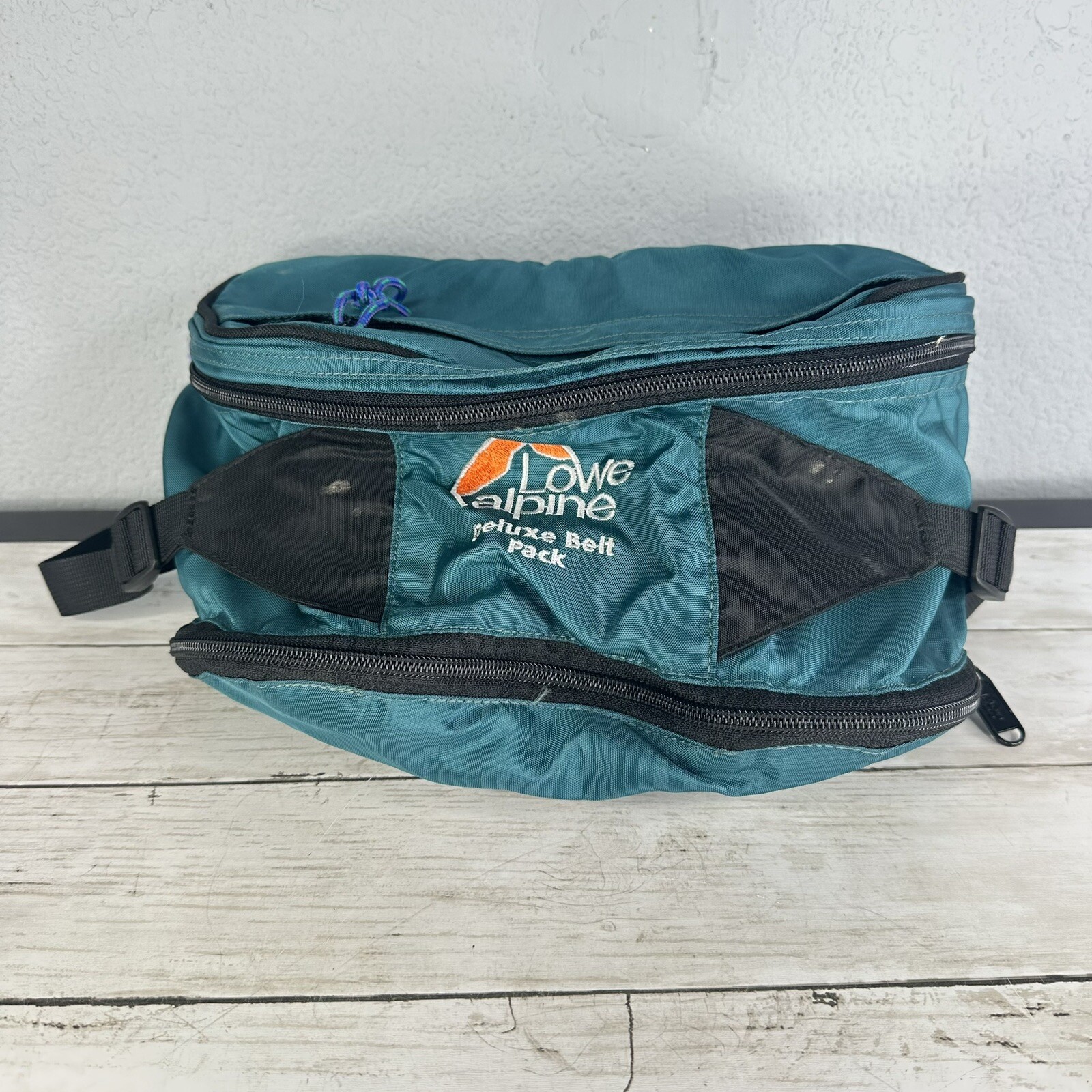 Riñonera vintage Lowe Alpine Deluxe con cinturón | Verde