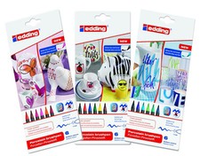 Edding 4200 Porcelain Brush Pens Oven Bake Marker Pen Sets Three Colour Sets
