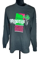 Vintage The 1990 Omaha Riverfront Marathon long sleeve tee shirt Screen stars L